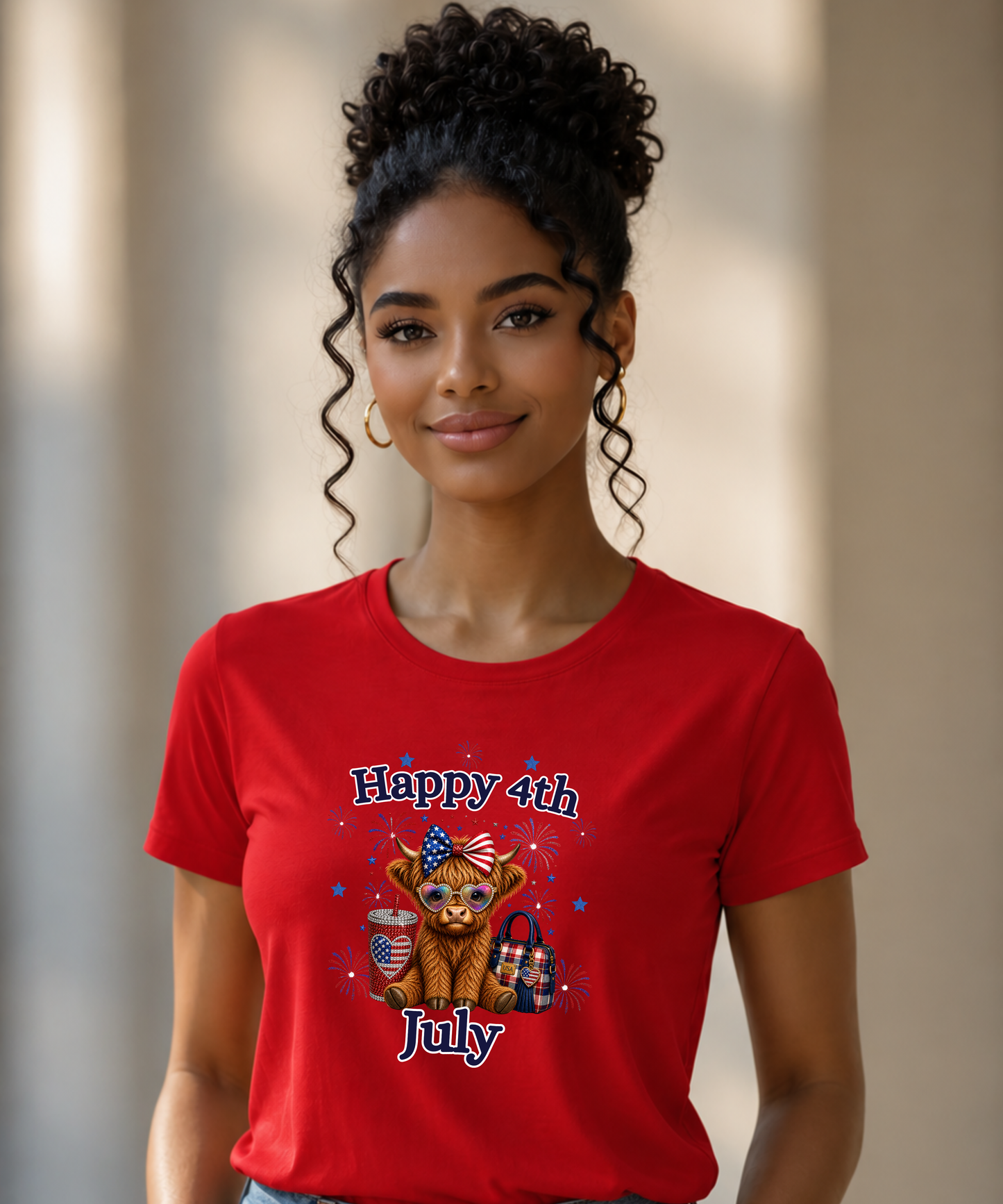 Cute Cow Fourth of July Shirt