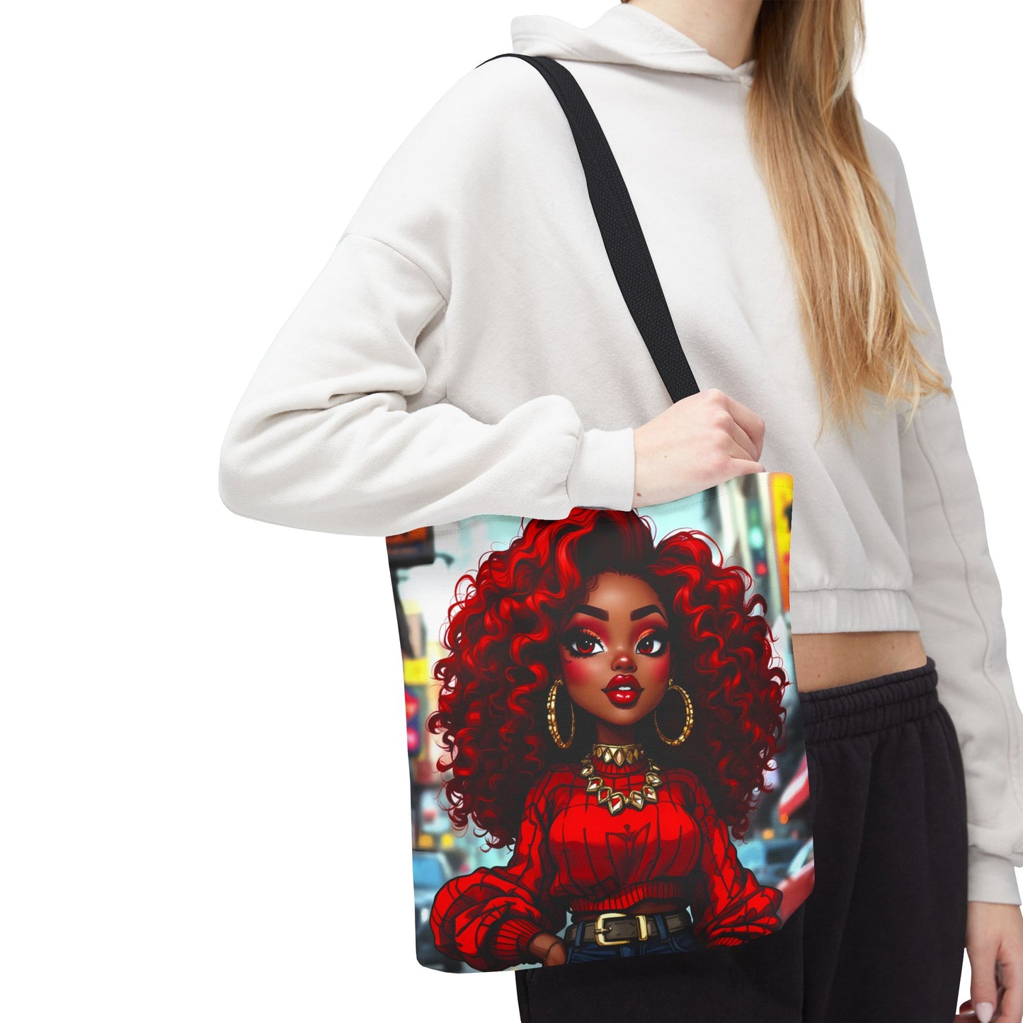 Ruby Red Girl Tote Bag - Stylish and Practical Carry-All for Fashionable Women