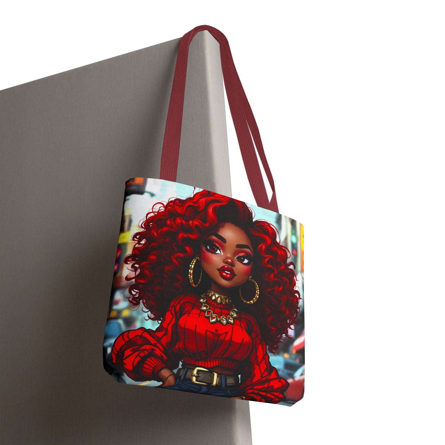 Ruby Red Girl Tote Bag - Stylish and Practical Carry-All for Fashionable Women
