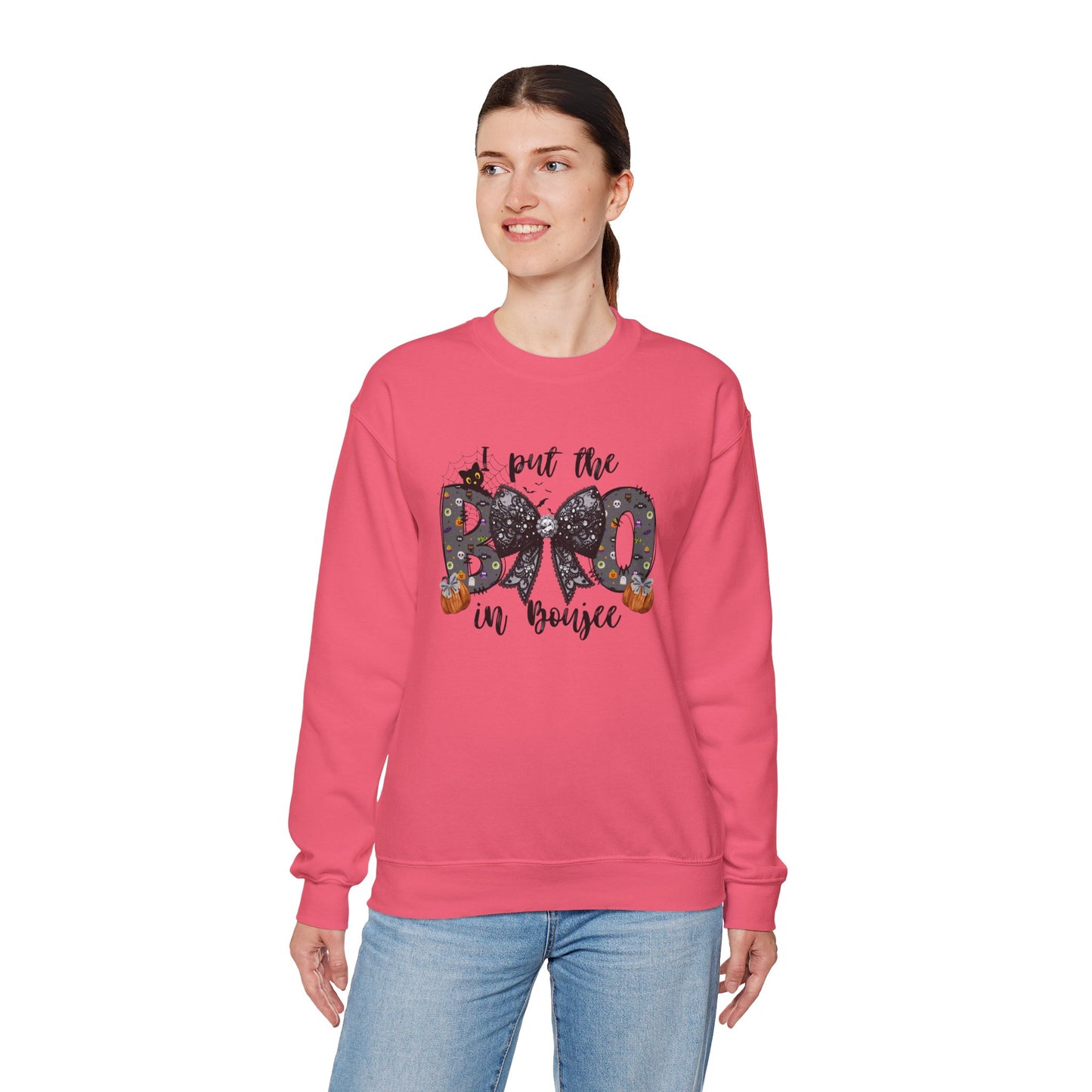 I put the BOO in Boujee Unisex Heavy Blend™ Crewneck Sweatshirt