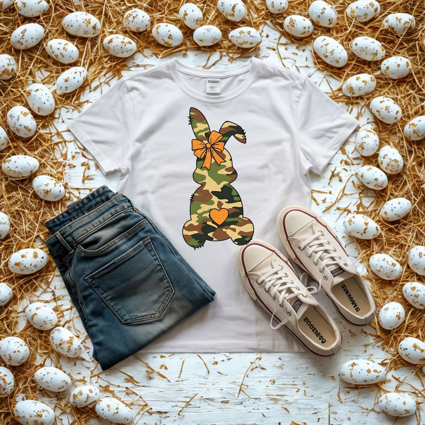 “Camo Cutie Bunny Tee” Unisex t-shirt