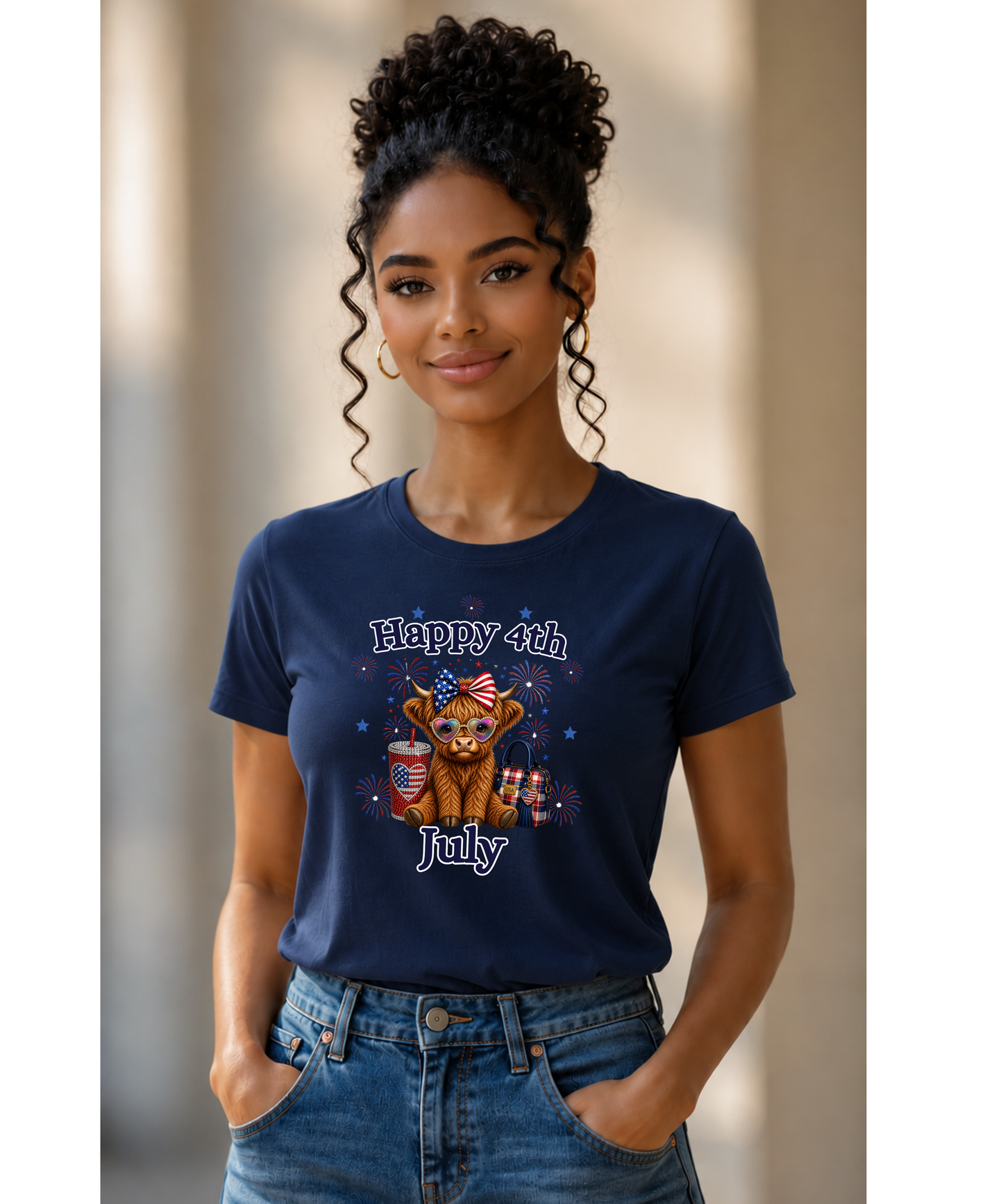 Cute Cow Fourth of July Shirt