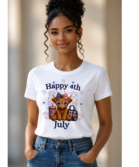 Cute Cow Fourth of July Shirt