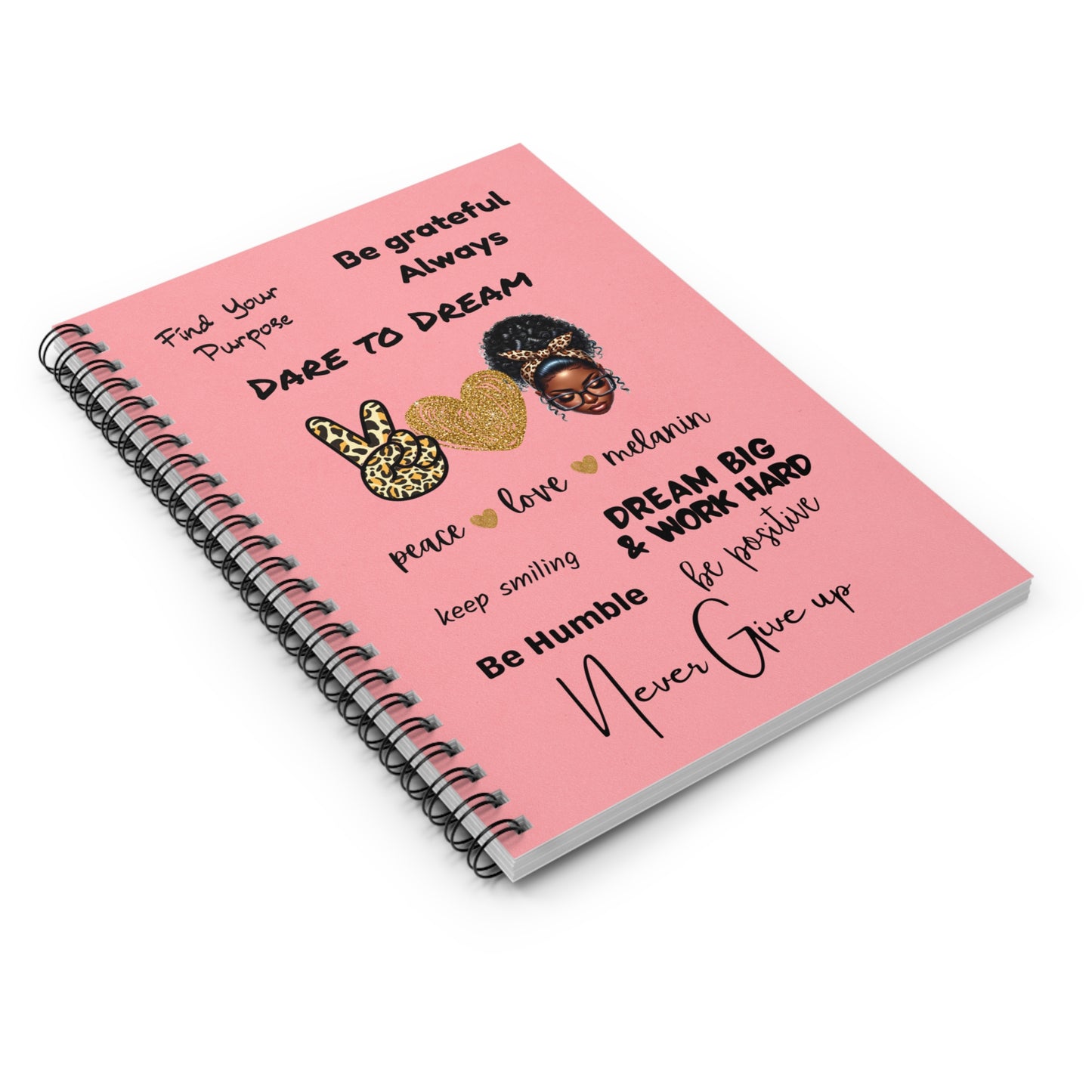 Motivational Quotes Spiral Notebook - Ruled Line