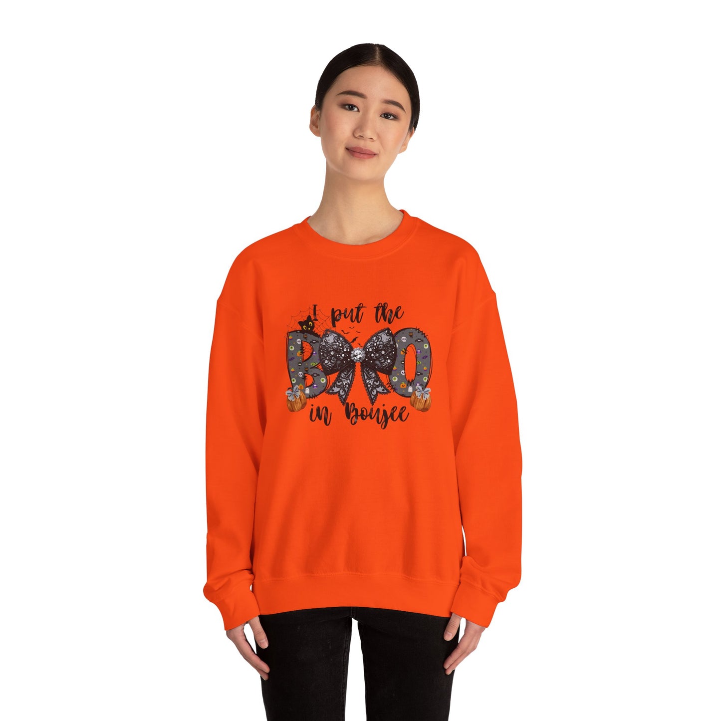 I put the BOO in Boujee Unisex Heavy Blend™ Crewneck Sweatshirt
